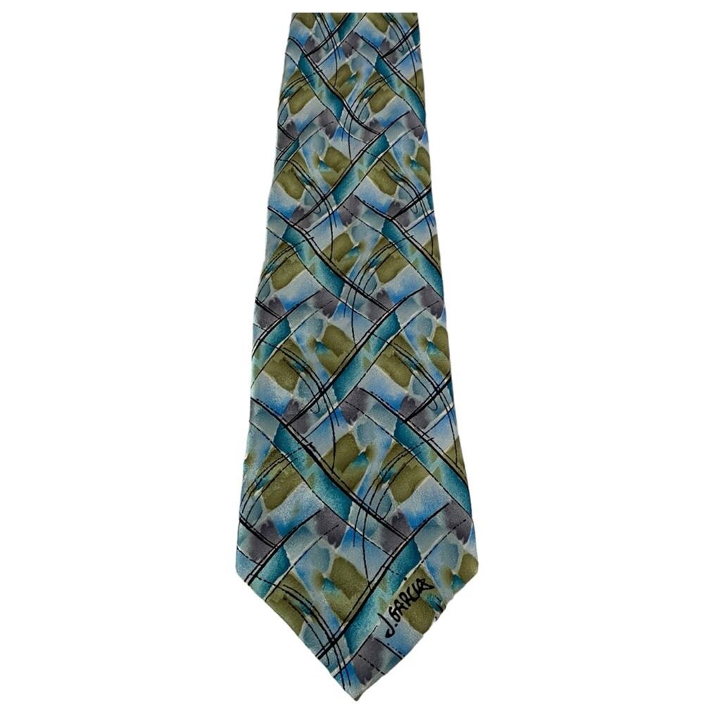 Jerry J. Garcia Northern Lights Necktie Blue Watercolor Artist Proof 2013 Signed